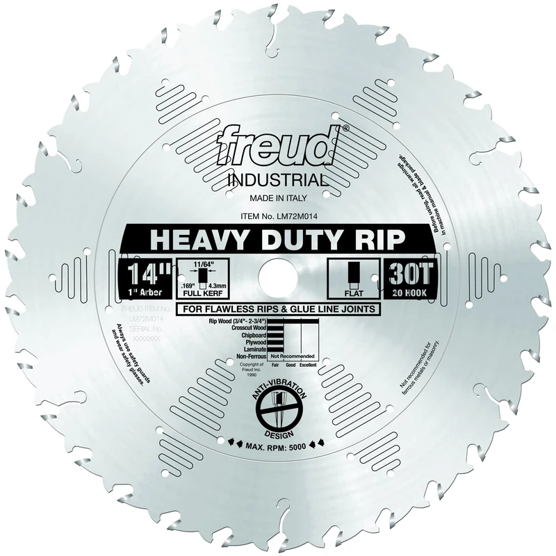 Freud LM72M014: 14" x 30T Heavy-Duty Rip Blade