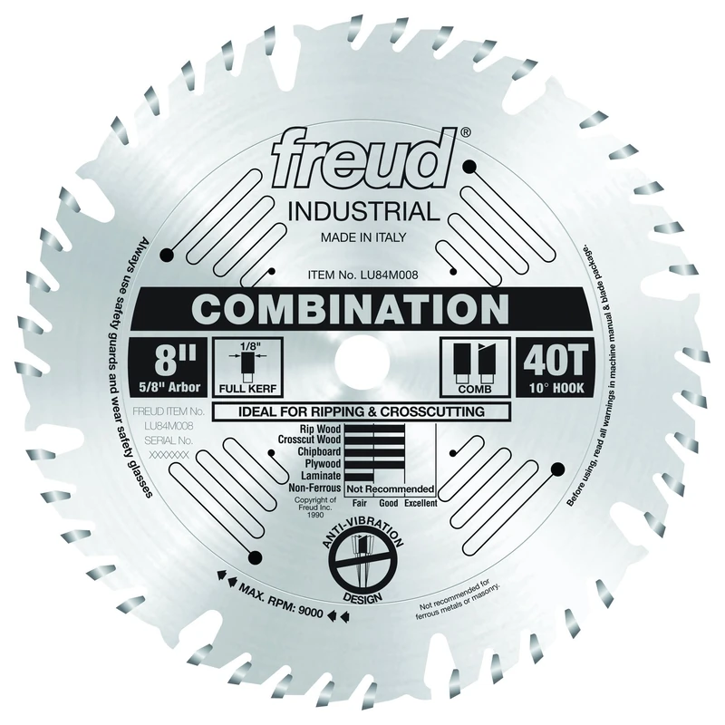 Freud LU84M008 8" Combination Blade, Multi, One Size