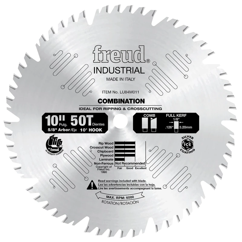 Freud LU84M011 10" Combination Blade, Multi, One Size