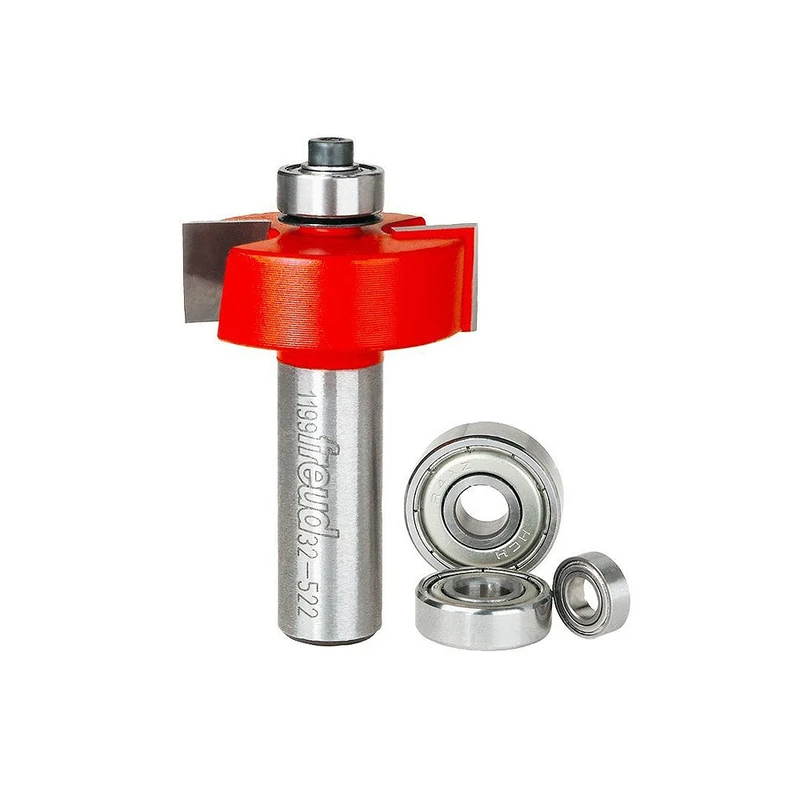 Freud 32-522: 5/16", 3/8", 7/16", 1/2" Depth Rabbeting Bit with Bearings