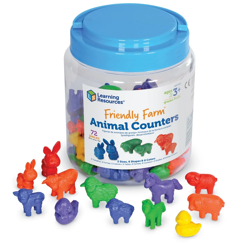 Learning Resources Friendly Farm Animal Counters (Set of 72)