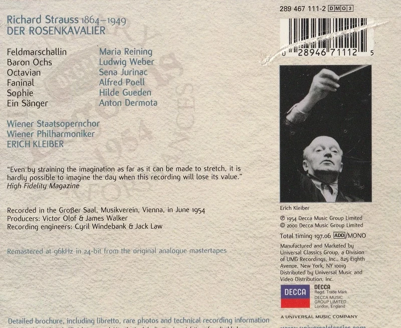 R Strauss: Der Rosenkavalier