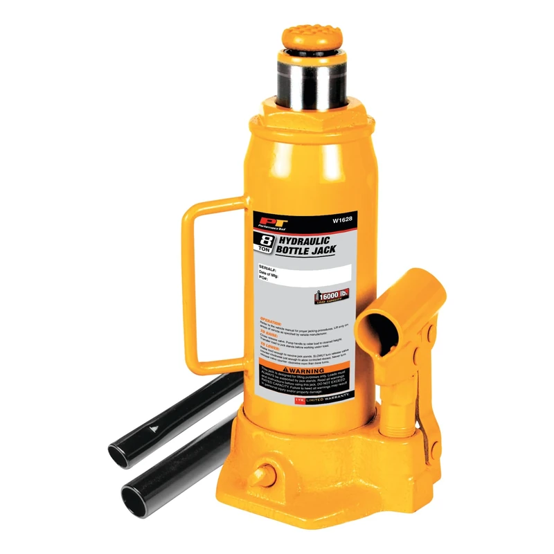 Performance Tool W1628 8-Ton (16,000 lbs.) Heavy Duty Hydraulic Bottle Jack