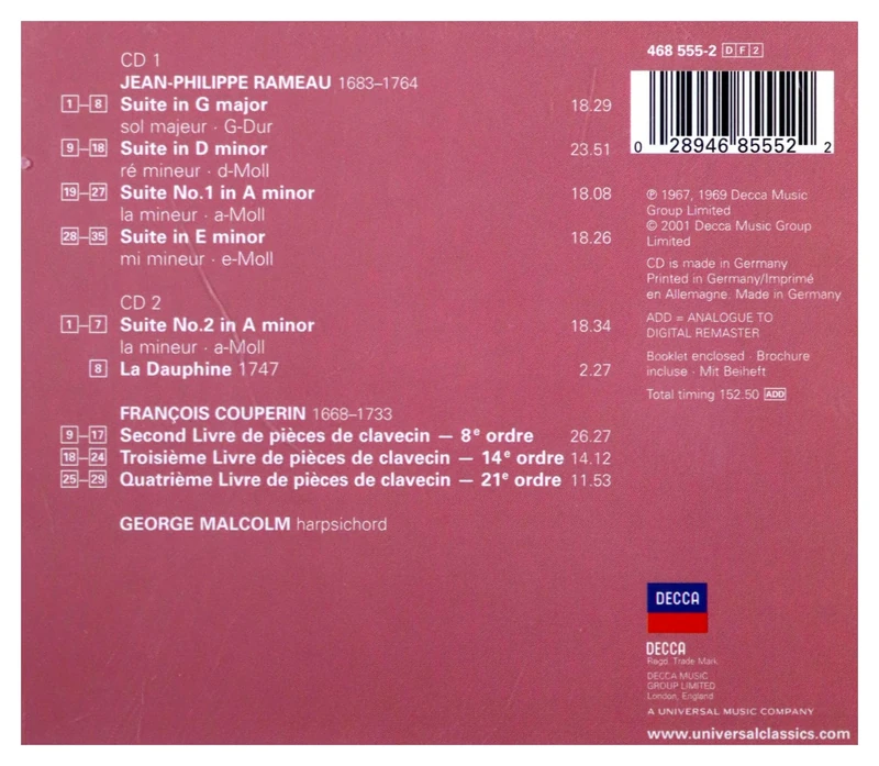 Rameau / Couperin: Harpsichord Works