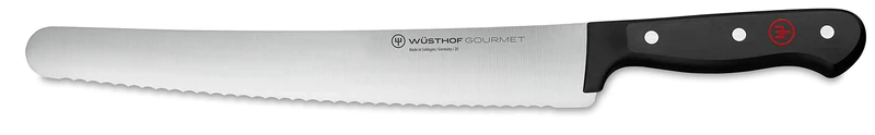 Wüsthof Gourmet 10 Inch Pastry Knife, Black/Silver