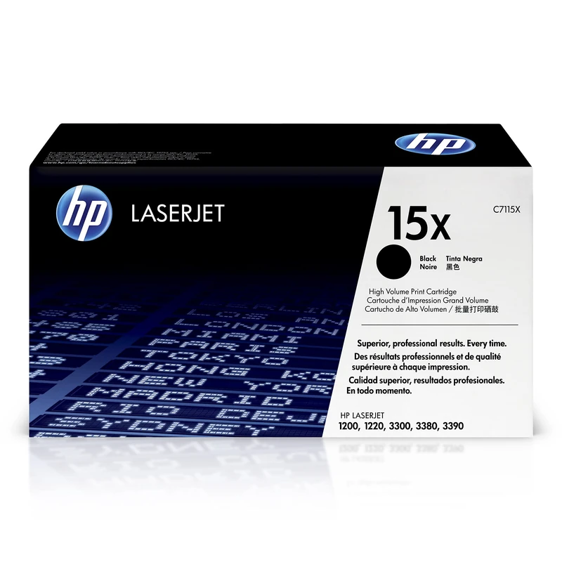 HP C7115X 15X High Yield Original LaserJet Toner Cartridge, Black, Single Pack - Image 1