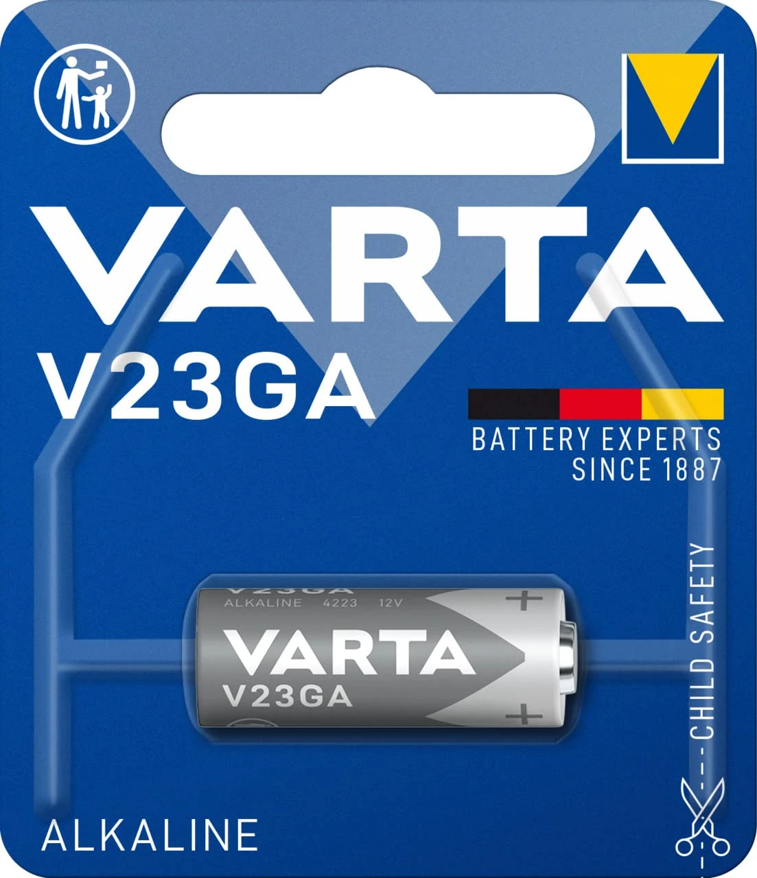 VARTA Batteries Electronics V23GA Alkaline button cell battery 1-pack, Button cells in original blister pack of 1