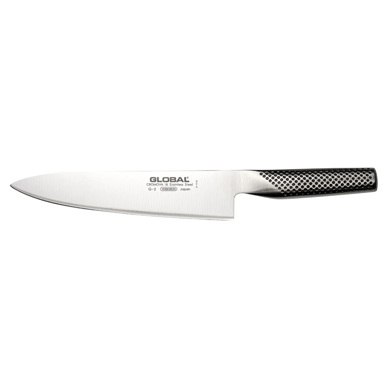 Global G-2 Cook's Knife 20cm Blade, Made in Japan, 8 Inch Chefs Knife, Versatile Japanese Knife for Cooking, Premium Stainless-Steel All-Purpose Kitchen Knife