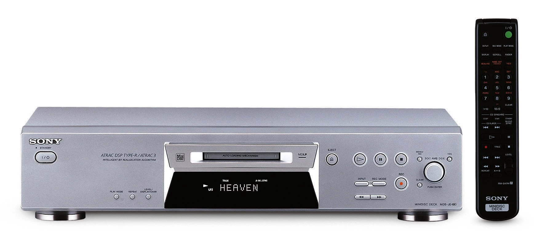 Sony MDS-JE480 MiniDisc Player / Recorder With Remote Control