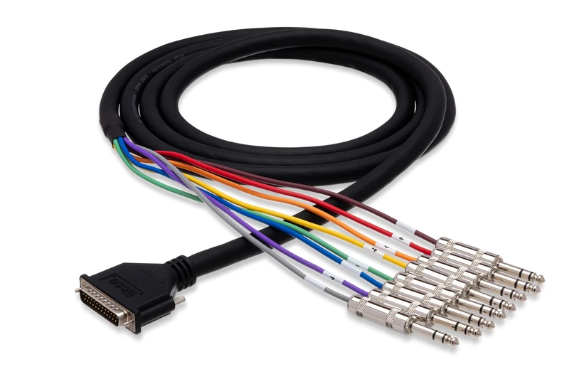 HosaTech DTP-805 5m DB25 to 1/4 inch TRS Balanced Snake Cable