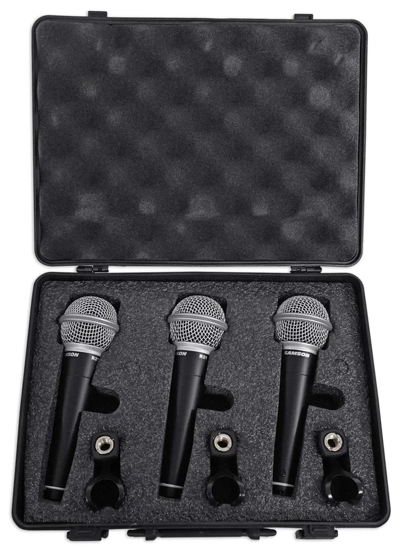 Samson R21 Cardiod Dynamic Microphone 3-pack