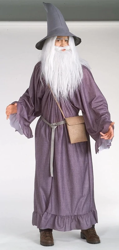 Rubie's 0082686163057 Official Gandalf Fancy Dress, Standard, Gray, UK Dress - 12 - 14