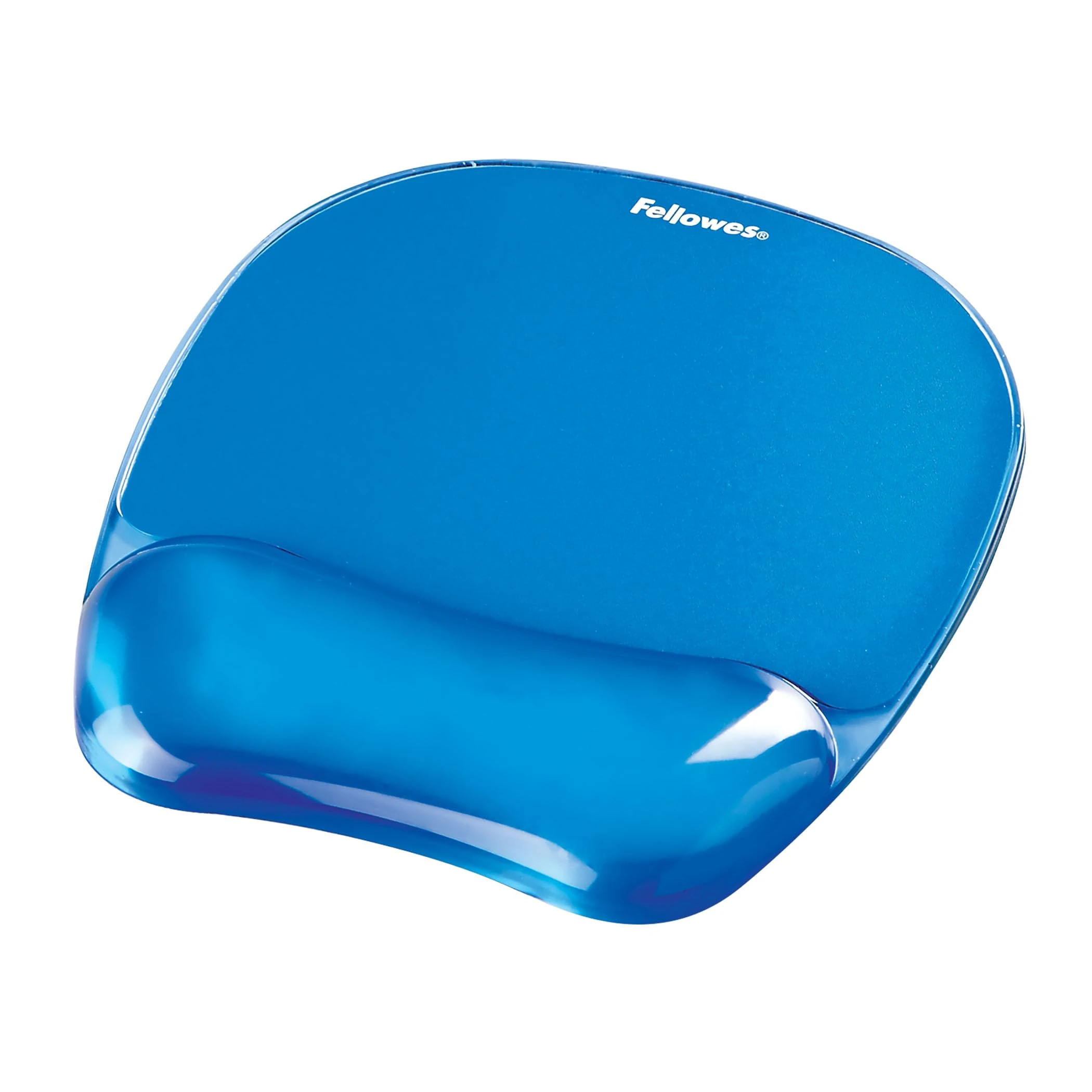 Fellowes Mouse Mat Wrist Support - Crystals Gel Mouse Pad with Non Slip Rubber Base - Ergonomic Mouse Mat for Computer, Laptop, Home Office Use - Compatible with Laser and Optical Mice - Blue