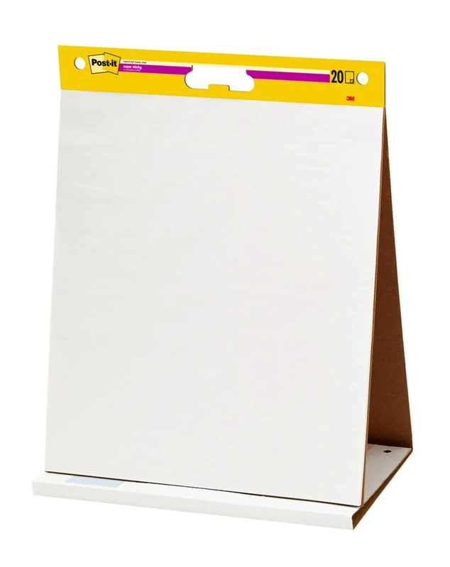 Post-it Super Sticky Meeting Charts, Pack of 1 Pad, with 20 Sheets,584 mm x 508 mm, White Color - For Brainstorming Anywhere and Keeping all Ideas Visible