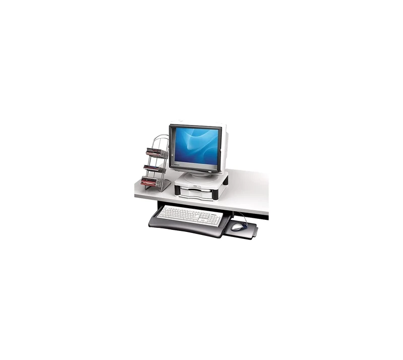 Fellowes UnderDesk Keyboard Manager - Keyboard drawer with mouse tray - platinum