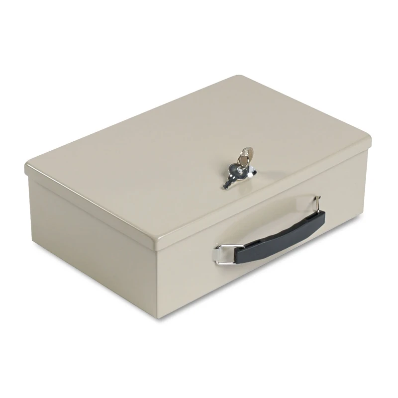 MMF Industries STEELMASTER Fire-Retardant Steel Security Chest with Key Lock | Tan | Includes 2 Keys | Durable Steel & Double Insulated Walls | Lab Tested Fireproof Security Boxâ€¯