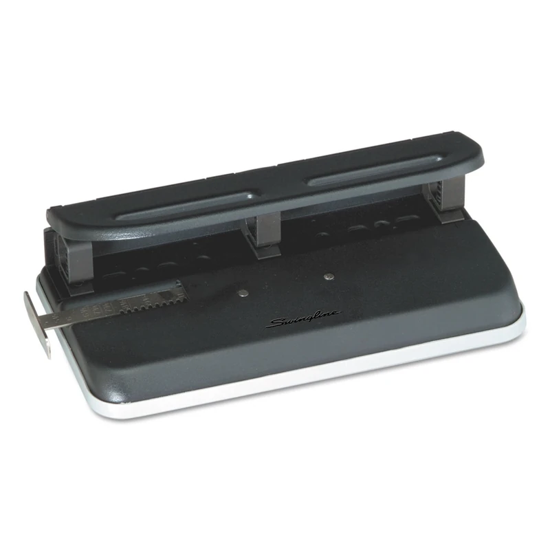 Swingline 2-7 Hole Punch, Semi-Adjustable, Heavy Duty Hole Puncher, Easy Touch, 24 Sheet Punch Capacity, Black (74150)