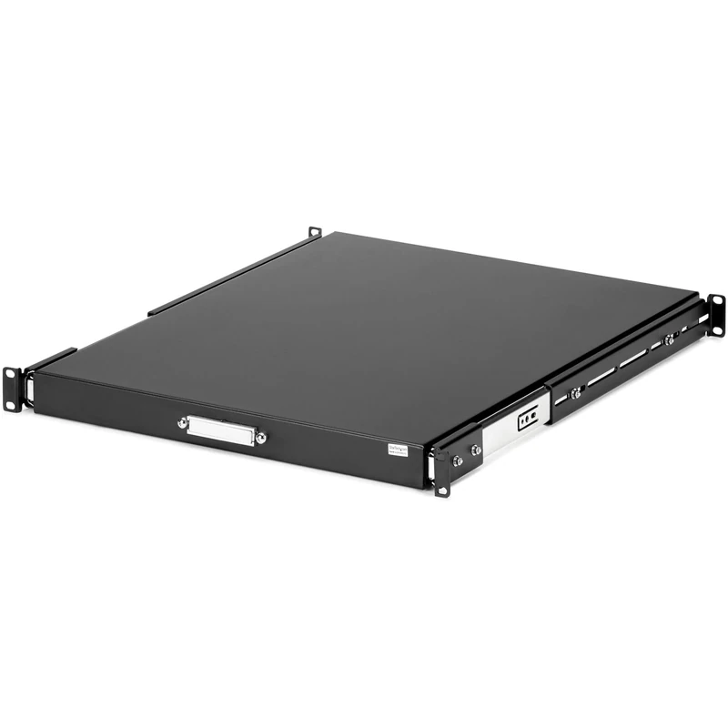 StarTech.com 1U Sliding Server Rack Mount Keyboard Shelf Tray - 55lbs - 22" Deep Steel Pull Out Drawer for 19" AV, Network Equipment Rack (SLIDESHELFD)