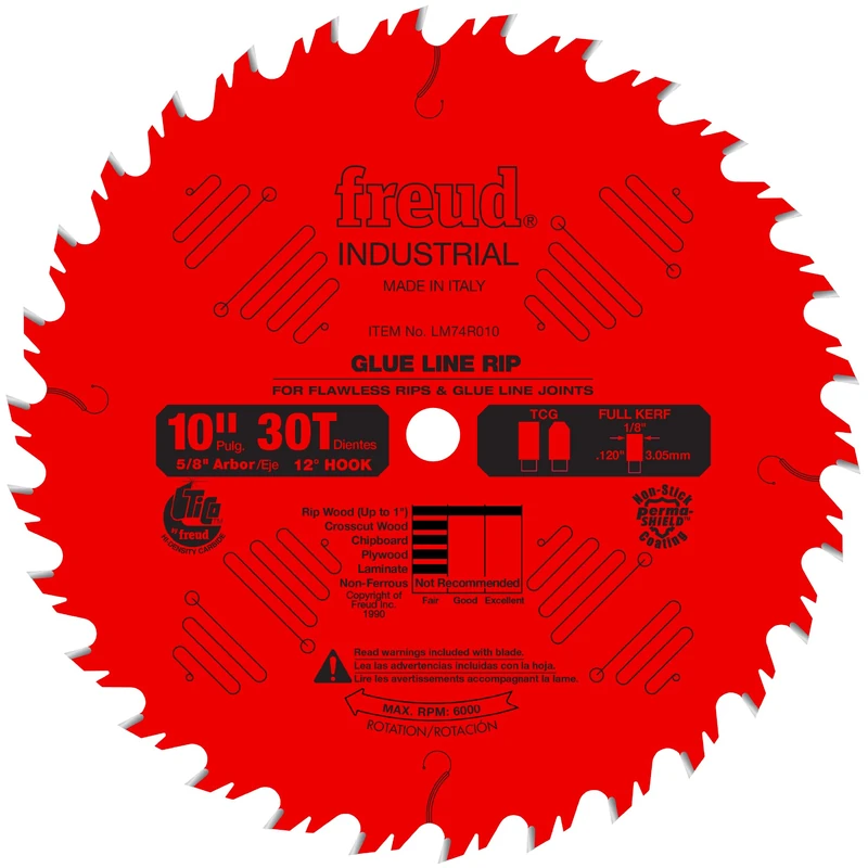 Freud LM74R010 10" Industrial Glue Line Ripping Blade, Multi, One Size