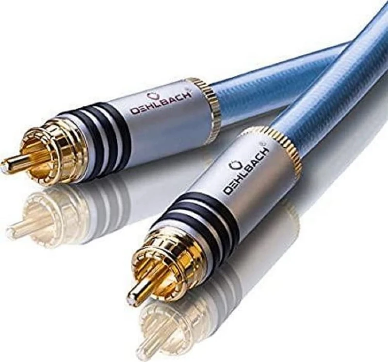 Oehlbach XXL Series 2 RCA Audio Cable - 2 x 2m Blue