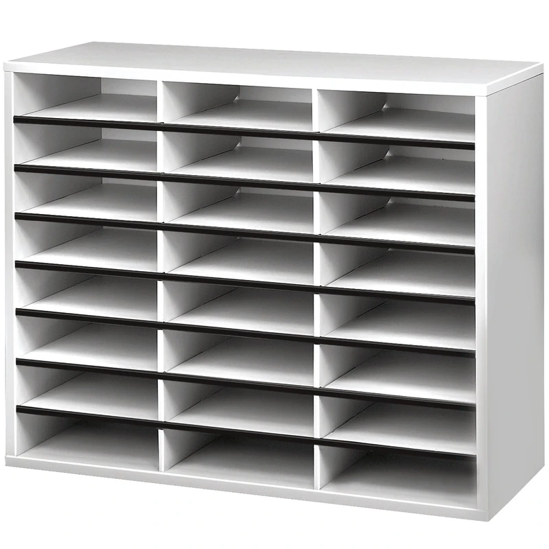 Fellowes 737x302x594mm Literature Sorter Melamine - Laminated Shell with 24 Compartments