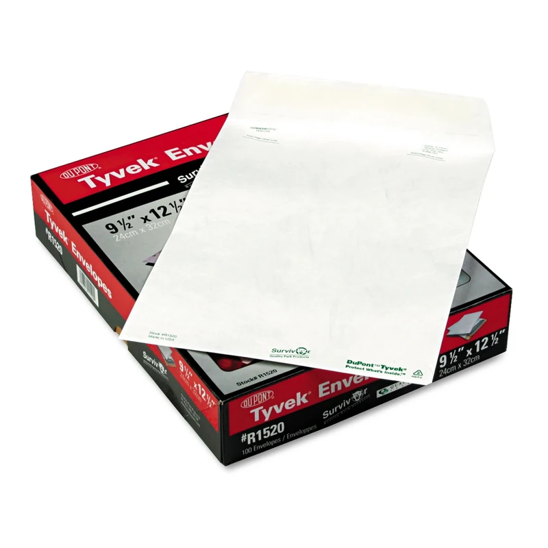 Survivor R1520 Tyvek Mailer, 9 1/2 x 12 1/2, White (Box of 100)