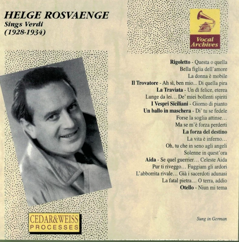 Helge Rosvaenge Sings Verdi