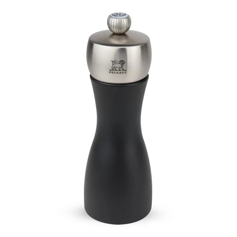 Peugeot Fidji Noir Mat Salt Mill, 15cm