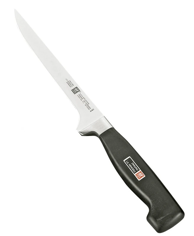 ZWILLING Filleting Knife, Blade length: 18 cm, Narrow blade, Special stainless steel/Plastic handle, Four Star, Silver/Black