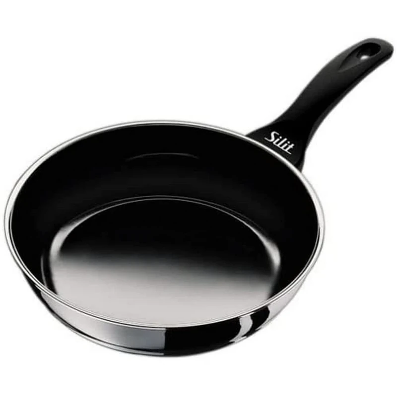 Silit 2110181811 Uncoated Professional with Flame Protection Silargan Functional Ceramic Frying Pan, Black, 20 cm