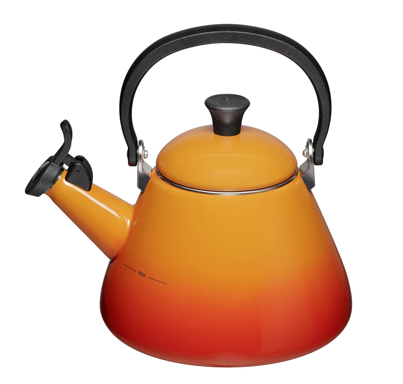 Le Creuset Kone Stove-Top Kettle with Whistle, Suitable for All Hob Types Including Induction, Enamelled Steel, Capacity: 1.6 L, Volcanic, 92000200090000 - Image 1