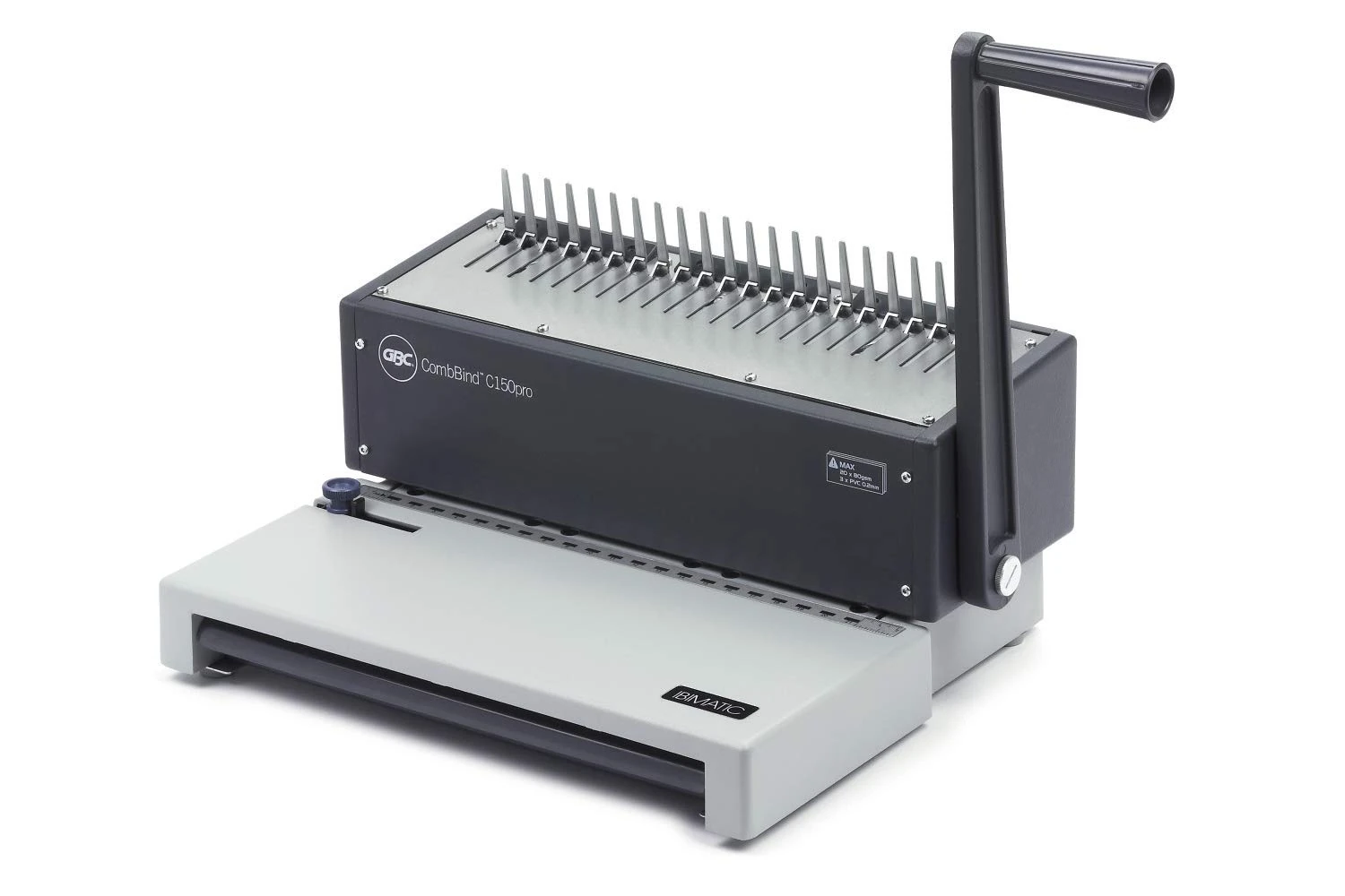 GBC CombBind C150Pro Binding Machine, 20 Sheet Punch Capacity, 450 Sheet Binding Capacity, A4, Black, IB271106