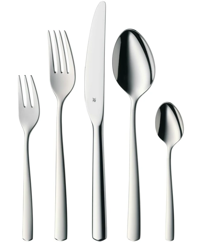 WMF 11.2091.6040 Cutlery Set 30-Piece for 6 People Boston Cromargan 18/10 Stainless Steel Polished Silver 43.9 x 27.3 x 6 cm