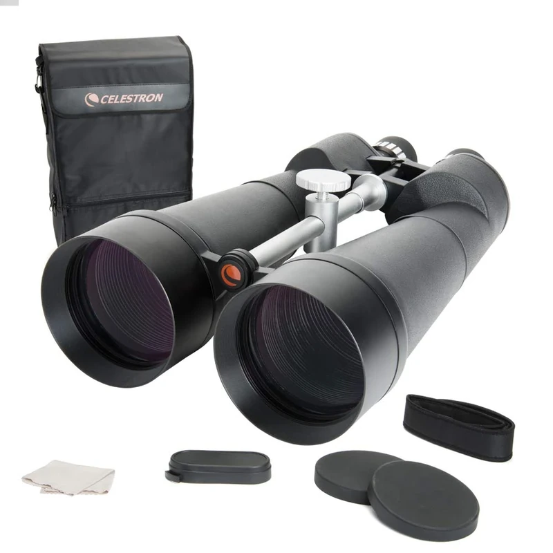 Celestron 71017 SkyMaster 25x100mm Porro Prism Binoculars with Multi-Coated Lens, BaK-4 Prism Glass and Carry Case, Black