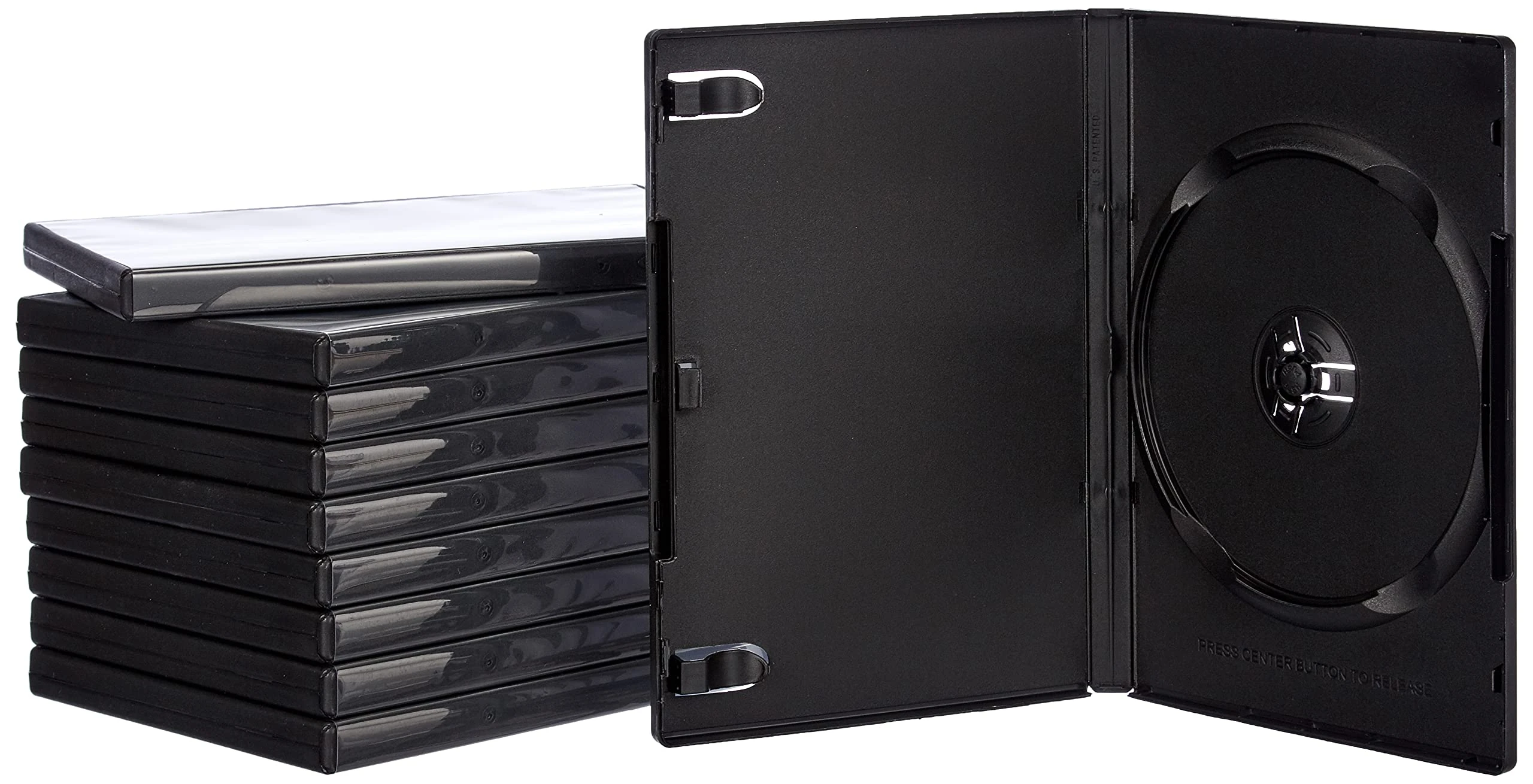 Hama DVD Jewel Cases with Foil | 10 Pack | Black