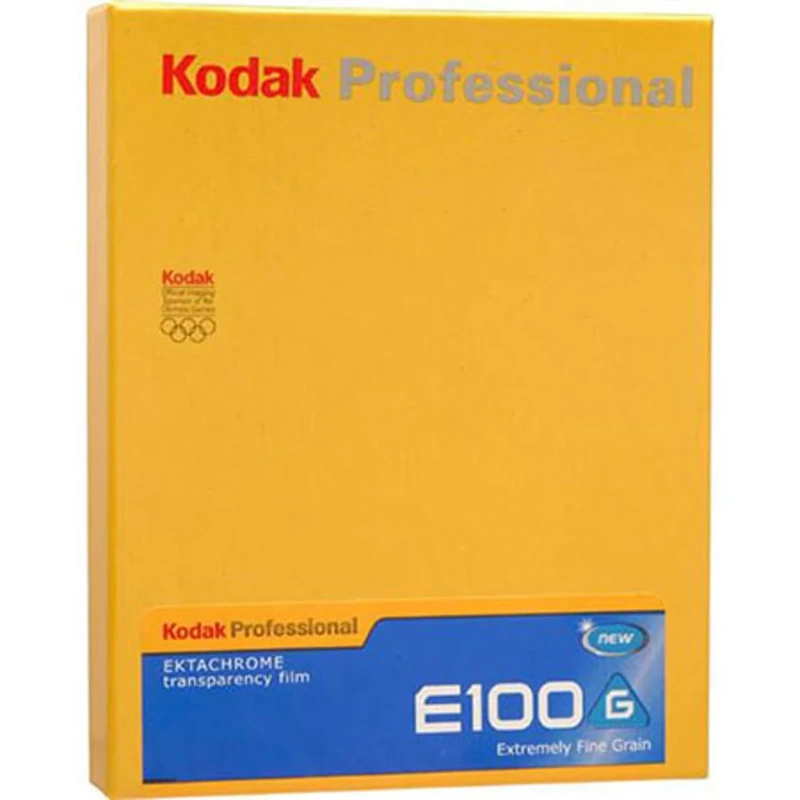 Kodak Ektachrome E100G Color Reversal Slide Film – 4x5 Inch, 10 Sheets – ISO 100 – Neutral Colors, Fine Grain – Large Format