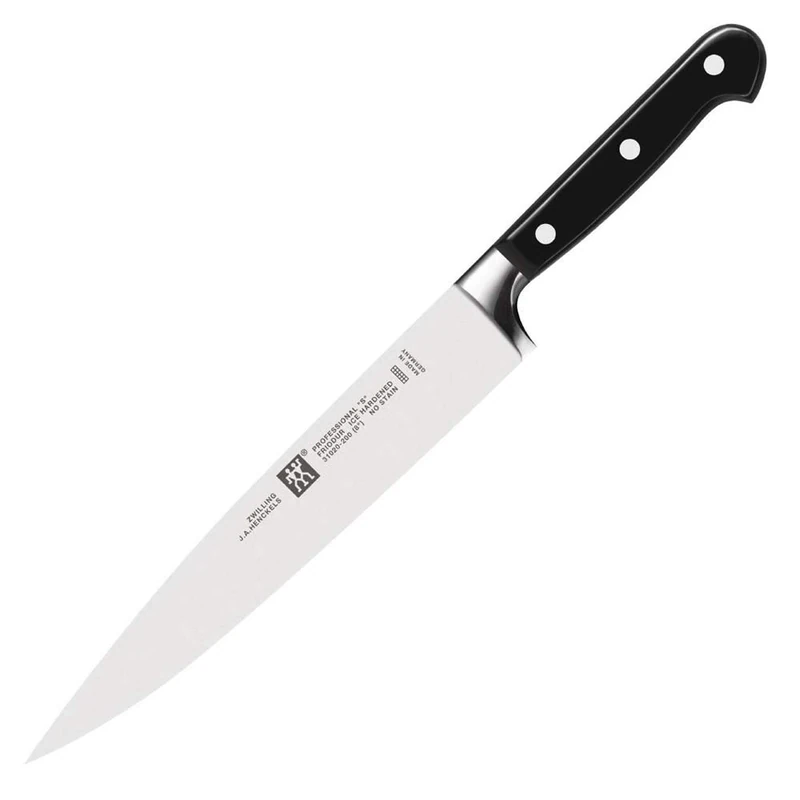 ZWILLING 1001464 Slicing Knife, Blade length: 20 cm, Large blade, Special stainless steel/Plastic handle, Professional S, Silver/Black