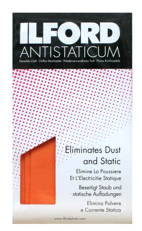 Ilford Antistatic Orange Cleaning Cloth - 13x13 inch - Image 1