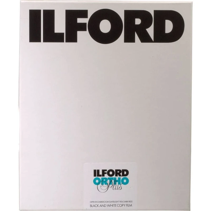Ilford Ortho Plus 8x10 B&W Orthochromatic Copy Film 25 Sheets