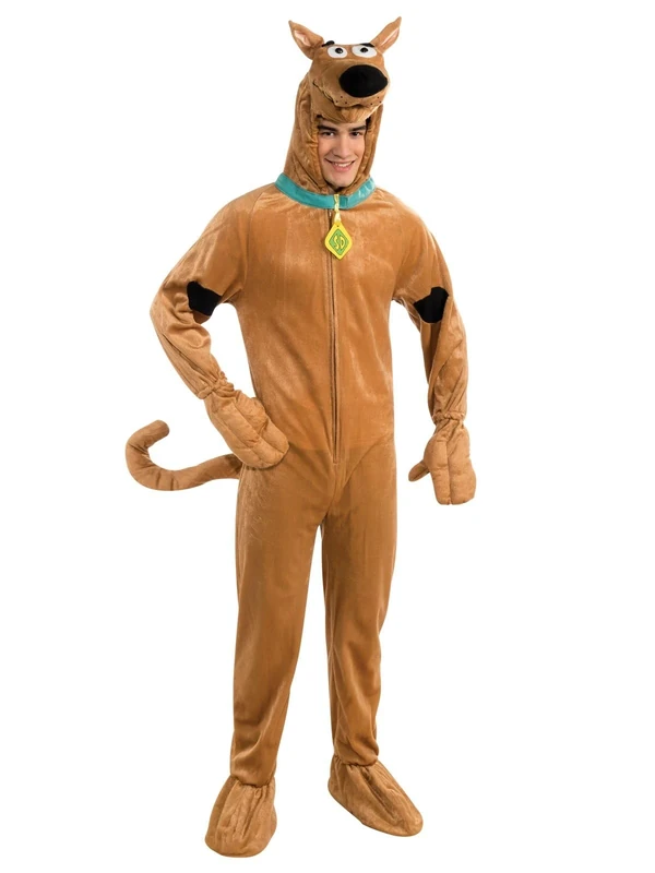 Rubies 16352 Deluxe Scooby Doo Costume, Brown with Black Spots, Standard Size, Default