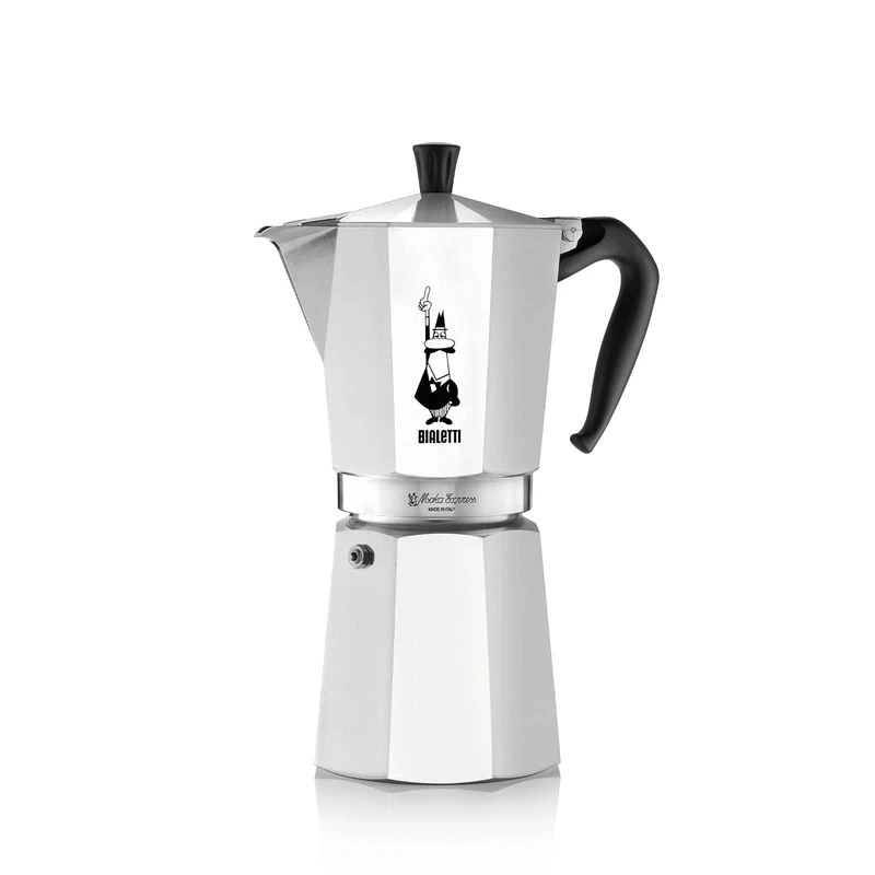 Bialetti Moka Express Aluminium Stovetop Coffee Maker (18 Cup), Silver