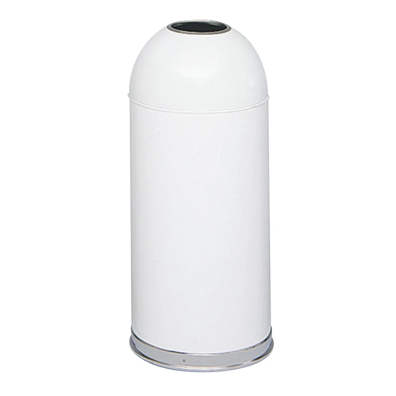 Safco Products 9639BL Open Top Dome Waste Receptacle, 15-Gallon, Black - Image 1
