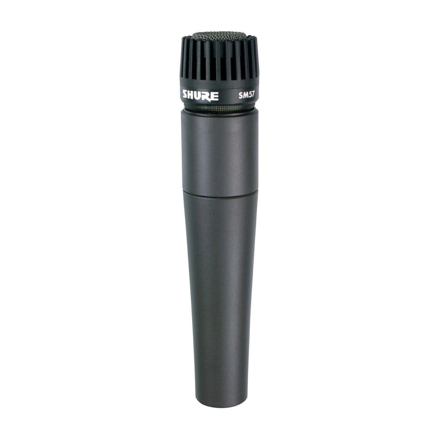 Shure SM57 Cardioid Dynamic Instrument Microphone with Pneumatic Shock Mount, A25D Mic Clip, Storage Bag, 3-pin XLR Connector, No Cable Included (SM57-LCE), Black
