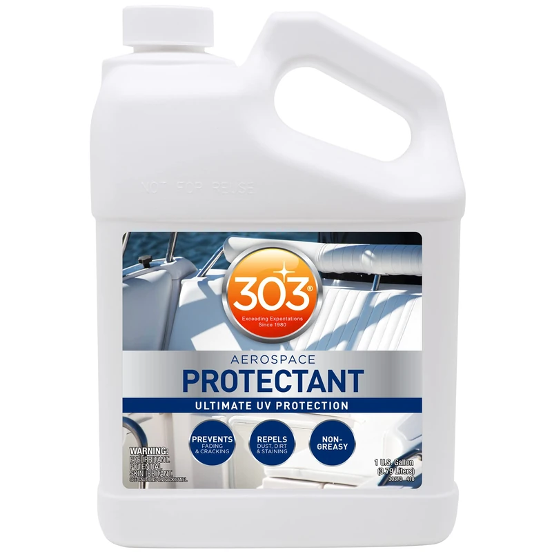 303 Products 303 (30370) Products Marine Aerospace Ultimate UV Protection-Keeps vinyl, rubber, and plastic looking new, longer, 1 Gallon, White, 128 Fl oz - Image 1