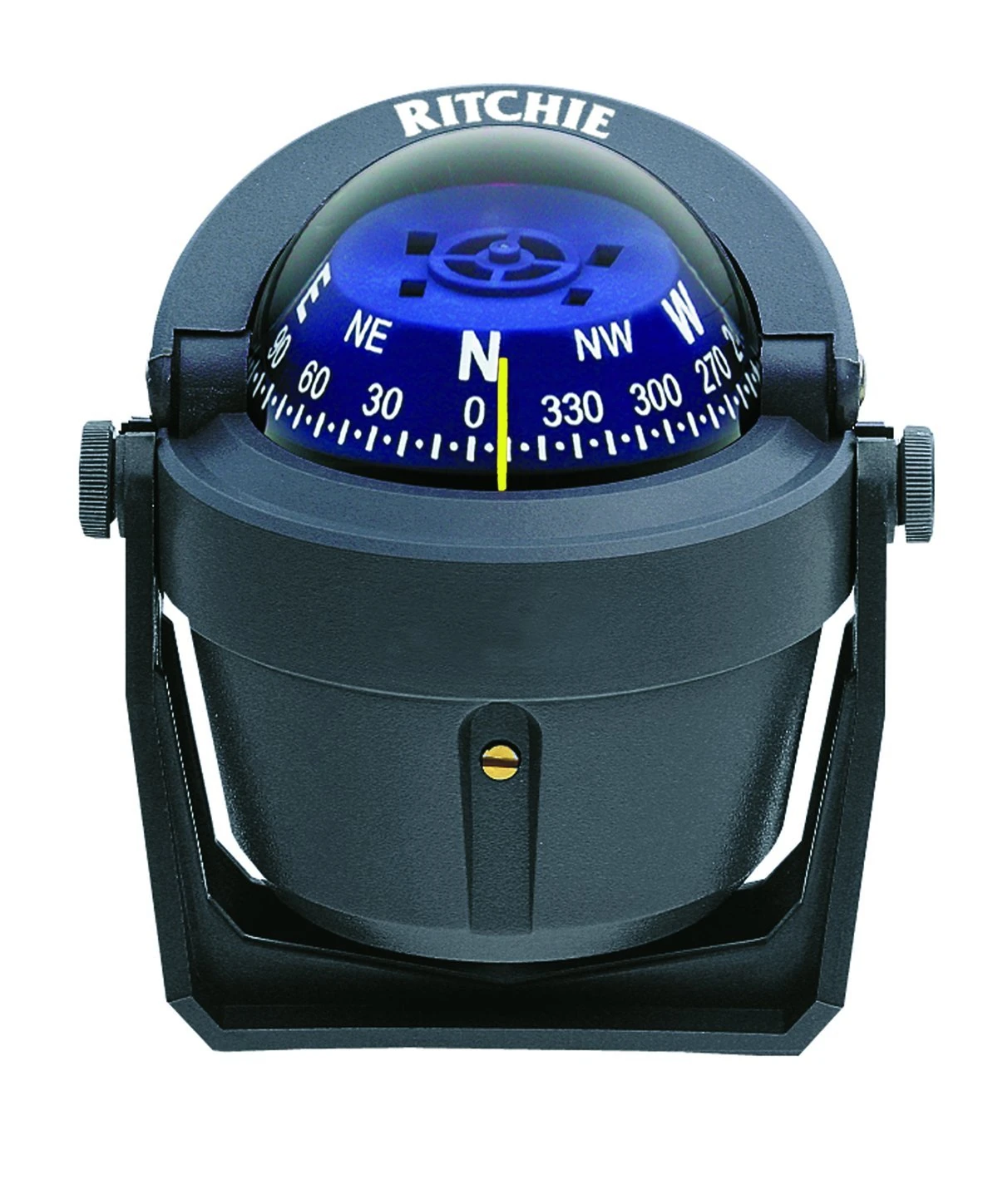 Ritchie Explorer Compas Dial With Adjustable Bracket Mount And 12V Green Night Lighting (Gray, 2 3/4-Inch)