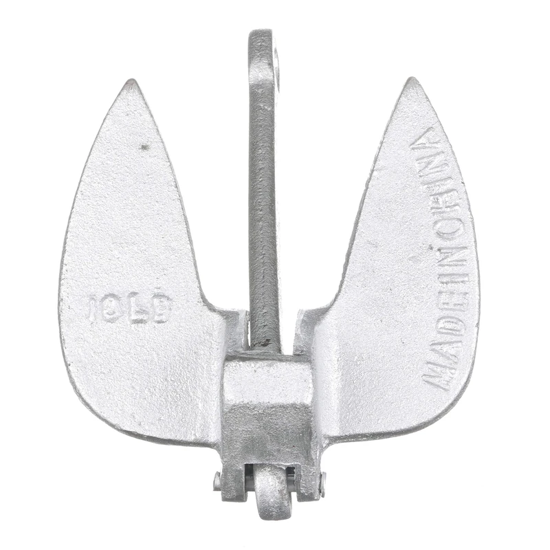 Attwood 9935-1 Cast Iron Navy Anchor, 20-Pounds, Aluminum-Plated Silver Finish