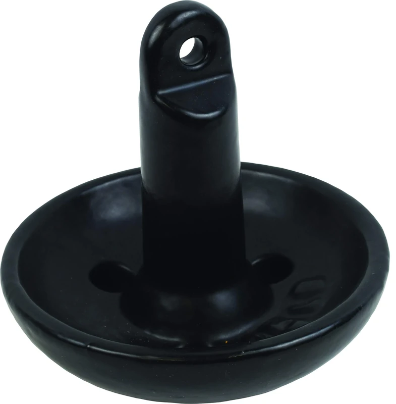 attwood 9943B1 Solid Cast Iron 15-Pound Mushroom Boat Anchor, Black PVC-Coated Finish