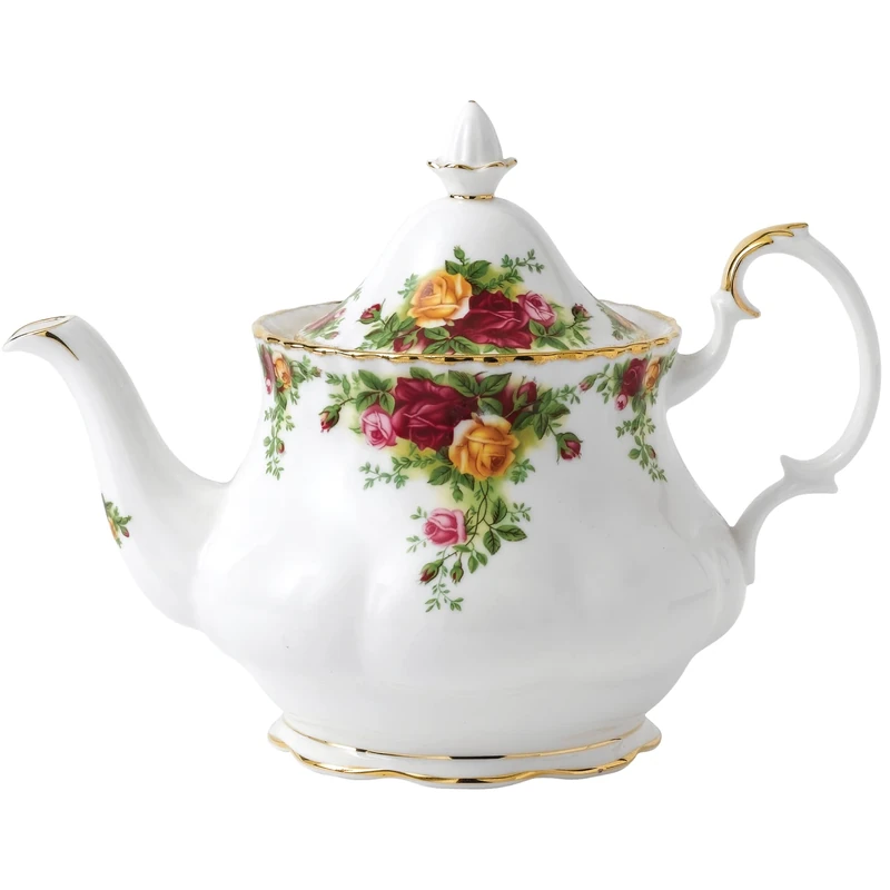 Royal Albert - Old Country Roses Teapot Gift - Vintage Fine Bone China Pot - Large Size - Floral Pattern, 1.25 Litres