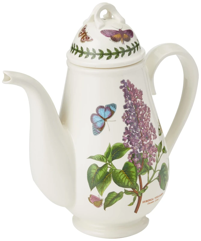 Portmeirion BG00805 Botanic Garden-2.75 pt. Coffee Pot (Romantic Shape), Ceramic