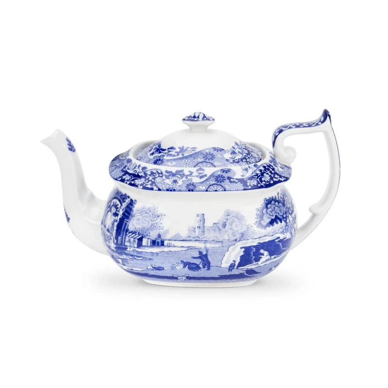 Spode Blue Italian Teapot (Blue, White)